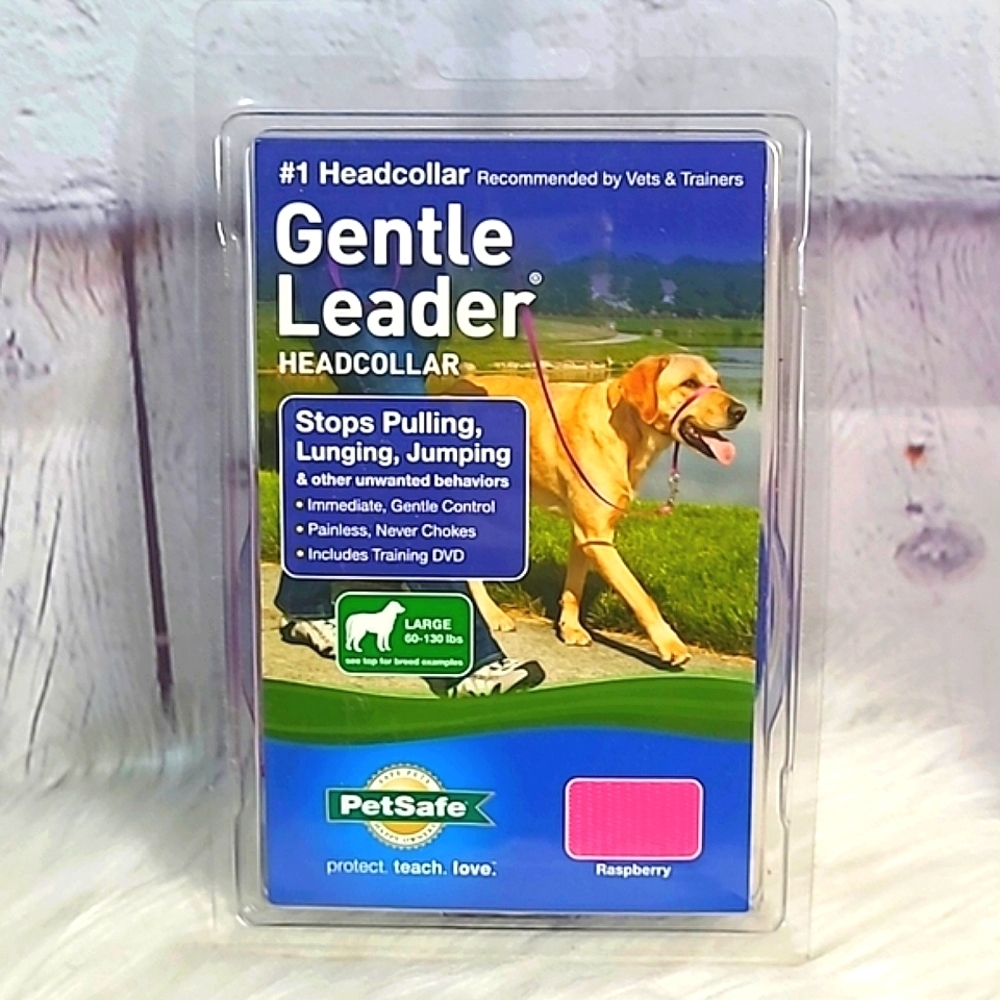 🆕️NWT Petsafe Large Dog Gentle Leader Headcollar Raspberry Pink 60-130 lbs